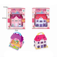 Будиночок YB8050-1 17-20-12см, меблі, фігурки, 2 кольори, в коробці 21-26-12,5см