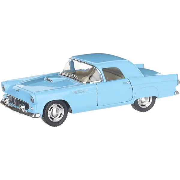 Машинка металлическая Kinsmart 1:36 1955 Ford Thunderbird KT5319W инерционная, дверь открывается / Голубой