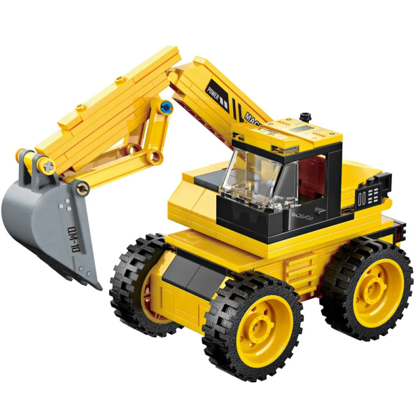 Конструктор Qman "Безграничные Идеи 3в1: Трактор, Экскаватор, Самосвал" - 203 детали (модель 42110)