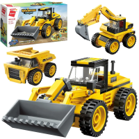 Конструктор Qman "Безграничные Идеи 3в1: Трактор, Экскаватор, Самосвал" - 203 детали (модель 42110)