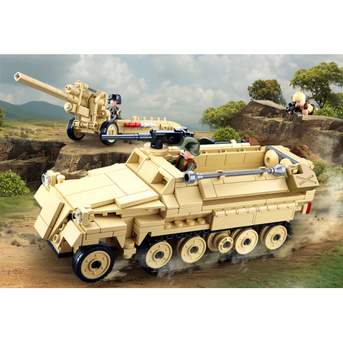 Конструктор Sluban WWII M38-B0695 Німецький БТР Sd.Kfz. 251 та гармата, 460 деталей