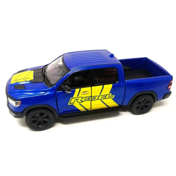 Машинка металлическая Kinsmart 1:46 Dodge RAM 1500 Livery Edition 2019 (инерционная, двери открываются, синяя KT5413WF)