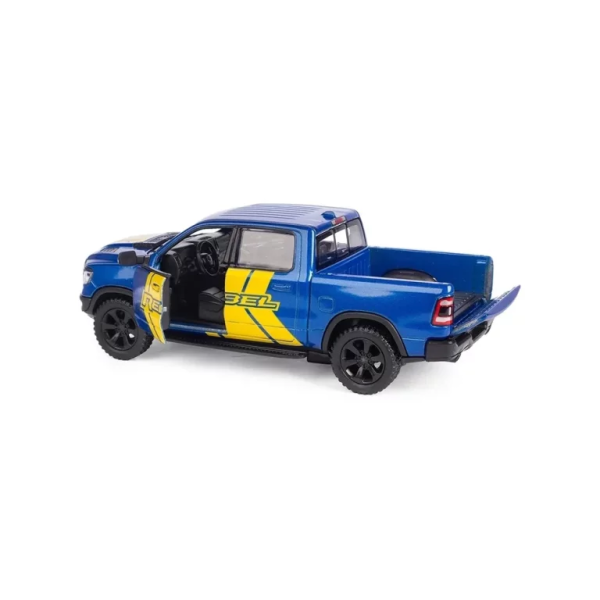 Машинка металлическая Kinsmart 1:46 Dodge RAM 1500 Livery Edition 2019 (инерционная, двери открываются, синяя KT5413WF)