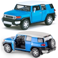 Металлическая модель Kinsmart 1:36 Toyota FJ Cruiser KT5343W, инерционная, в коробке, синий цвет