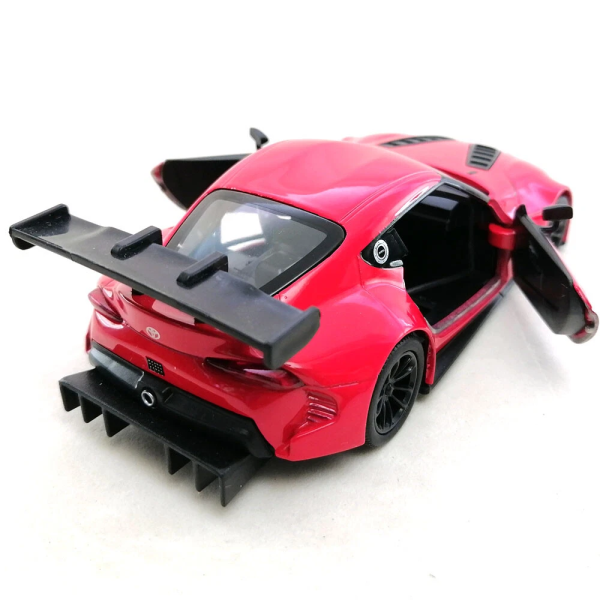 Машинка металлическая Kinsmart 1:36 Toyota GR Supra Racing Concept KT5421W инерционная, двери открываются / Красный