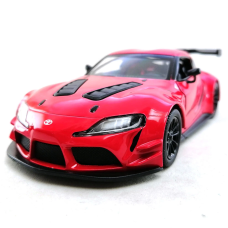 Машинка металлическая Kinsmart 1:36 Toyota GR Supra Racing Concept KT5421W инерционная, двери открываются / Красный