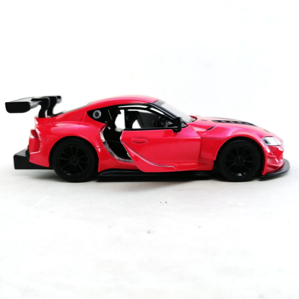 Машинка металлическая Kinsmart 1:36 Toyota GR Supra Racing Concept KT5421W инерционная, двери открываются / Красный