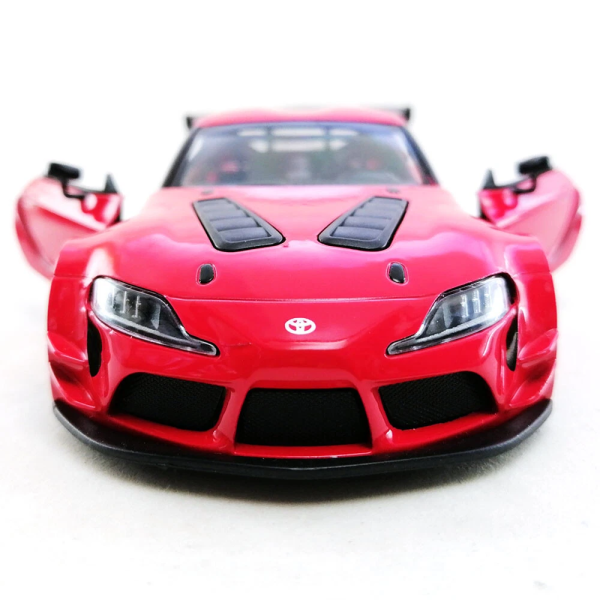 Машинка металлическая Kinsmart 1:36 Toyota GR Supra Racing Concept KT5421W инерционная, двери открываются / Красный