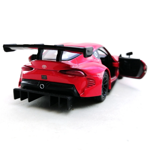 Машинка металлическая Kinsmart 1:36 Toyota GR Supra Racing Concept KT5421W инерционная, двери открываются / Красный