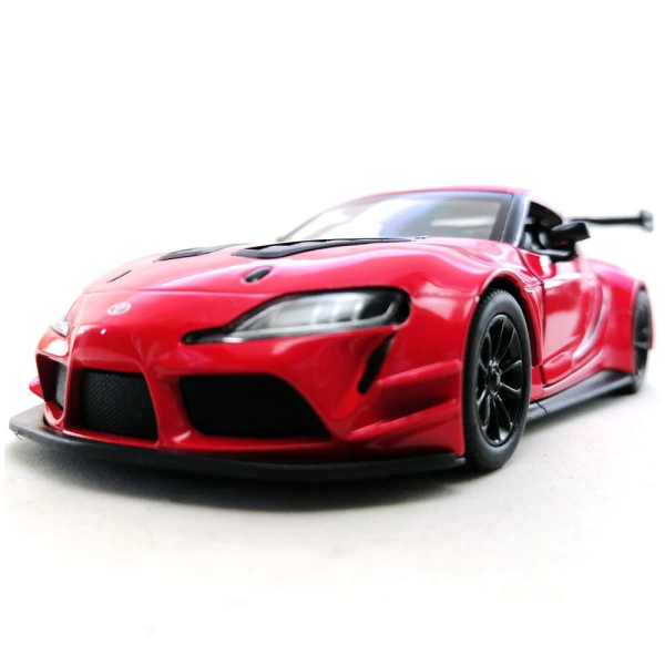 Машинка металлическая Kinsmart 1:36 Toyota GR Supra Racing Concept KT5421W инерционная, двери открываются / Красный