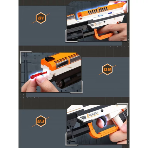 Конструктор Qman: 3 модели в 1 – Пистолет, Автомат, Винтовка, 273 деталей 42109