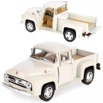 Металлическая машинка Kinsmart 1:38, инерционный Ford F-100 Pickup 1956, модель KT5385W, бежевый цвет