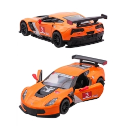 Машинка металева Kinsmart Corvette C7. R Race Car 2016. Помаранчева (KT5397W)