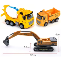 Строительный комплект 3-в-1: Экскаватор, Самосвал, Бетономешалка 706-998
