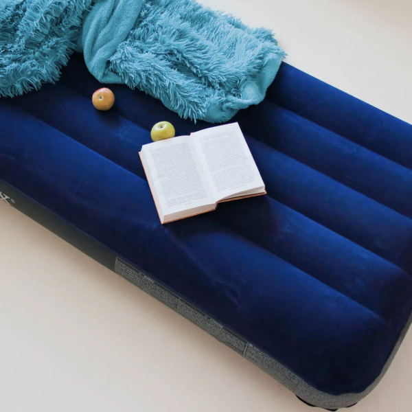 Матрас надувной Intex 64756 Classic Downy Airbed 76×191×25 см, велюровый, Fiber-Tech, односпальный