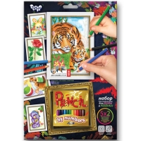 Творческий набор для раскрашивания карандашами по номерам PBN-01-07