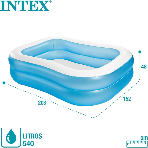 Надувний басейн Intex Swim Center Family Pool 203×152×48 см (57180), 540 л