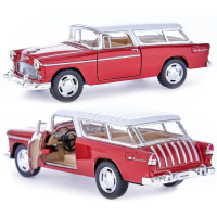 Машинка металлическая Kinsmart 1:40 1955 Chevrolet Nomad KT5331W инерция / Бордово-белый