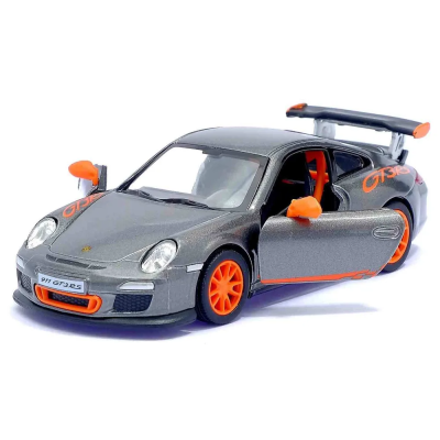 Металлическая машинка Kinsmart 1:36 2010 Porsche 911 GT3 RS KT5352W, инерционная / Серый