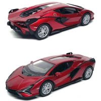 Машинка металева Kinsmart 1:40 2018 Lamborghini Sian FKP 37 KT5431W інерційна, двері відчиняються / Бордовий