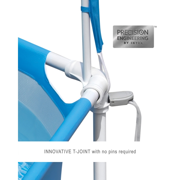 Каркасний басейн Intex 28209 Canopy Metal Frame 183х38см з навісом, 700л