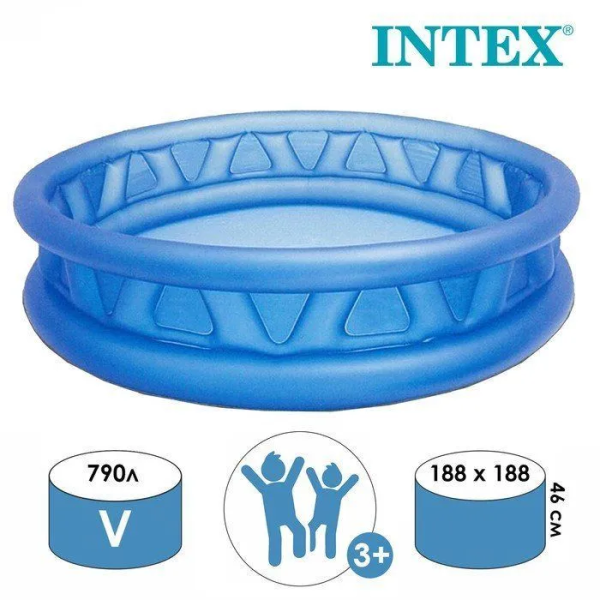 Intex Басейн 58431 NP "Літаюча тарілка" (3) розміром 188х46 см, обсяг: 782 л, вага: 2,8 кг, від 3 років