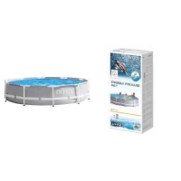 Intex Басейн каркасний 26700 NP розмір:305x76см, Prism Frame Pool, об'єм води:4485л, у коробці