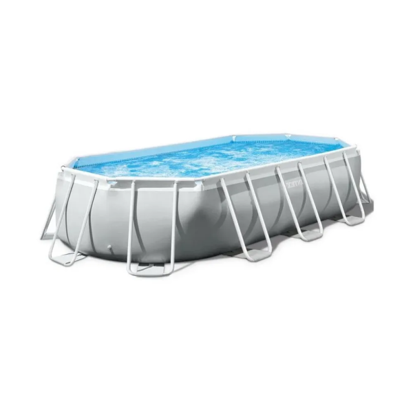Intex Басейн каркасний 26796 NP об'єм:18202л, розмір:503х274х122см, сходи, насос-фільтр 5678 л/год, скіммер, в коробці