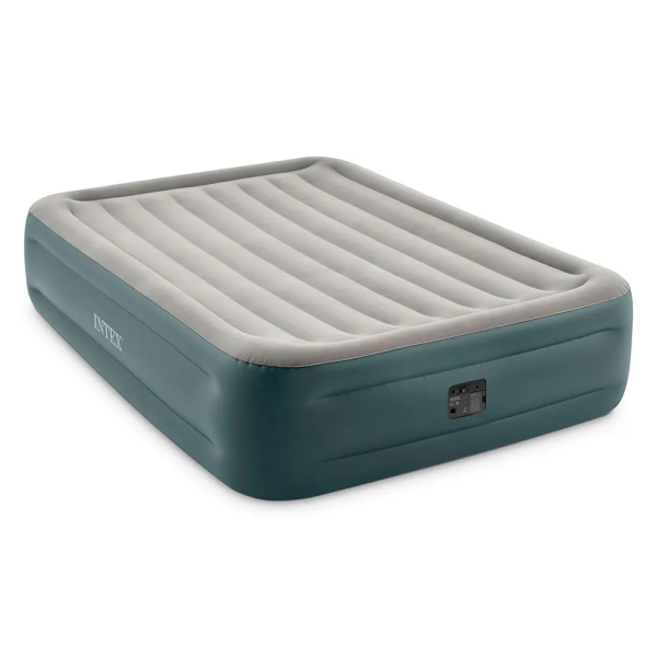 Intex Велюр матрас 64126 NP/ND (2) 152х203/206х46 см, встроенный электрический насос, двуспальный