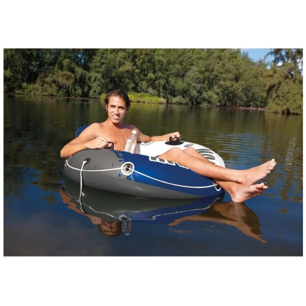 Intex Надувне крісло 58825 EU (6) "River Run", d = 135 см, з ручками, підсклянники, трос, в коробці