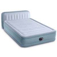 Intex Надувне ліжко 64450 ND розмір:236x152x86(46)см, с узголів'ям PLUSH, вбудований електронасос, двоспальне