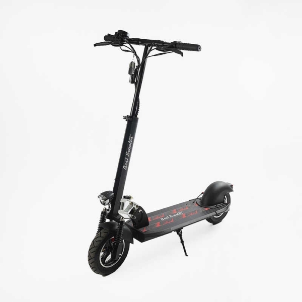 Електричний самокат BS-10588 Best Scooter з сидінням (1) двигун 800W, акумулятор літієвий 48V13Ah, колеса надувні 10’’, в коробці