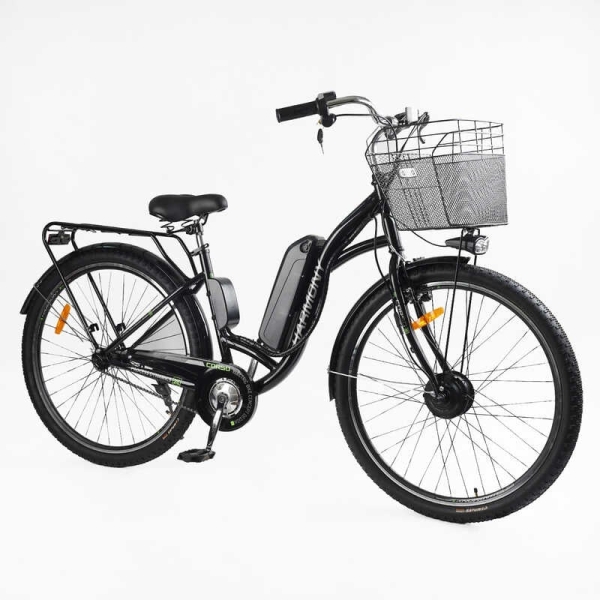 Электровелосипед Corso HARMONY HR-28602 28" (350W, 36V/10Ah, Макс. 30 км/ч) с Фарой, Корзиной и Багажником