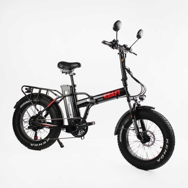 Електровелосипед Corso «Kraft» 20" дюймів KR-31007 (1) рама сталева, двигун 500W, акум. 48V15Ah, Shimano 7 швидкостей, зібраний на 75, у коробці