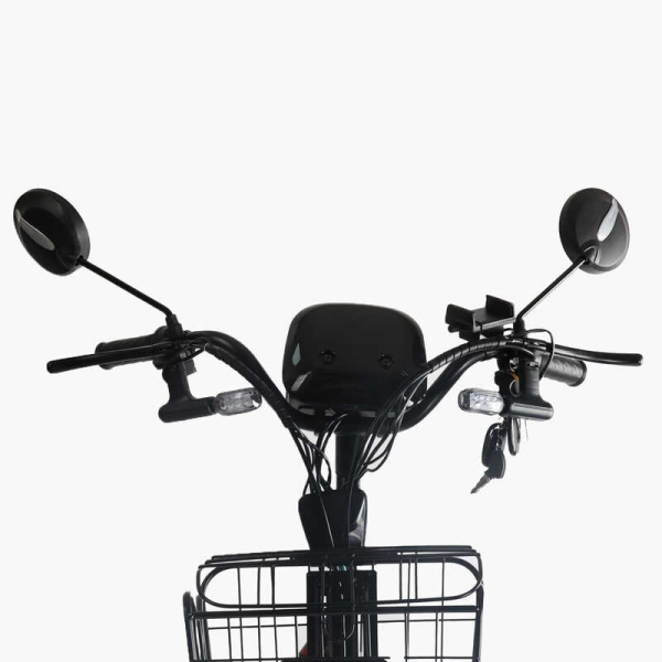 Електровелосипед Corso «Shadow» 22" дюймів SH-9038-7 / 9083-7 / C-31 !!!!! (1) рама сталева, двигун 500W, акум. 48V20AH, корзина, покришки 22*1.95