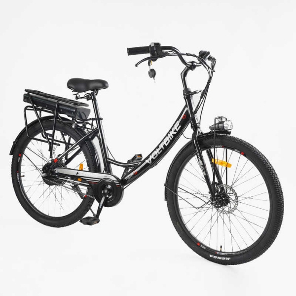 Електровелосипед Corso «VOLT BIKE» 26" дюймів TB-50082 (1) рама сталева, двигун 350W, акум. 36V10Ah, одношвидкісний, БЕЗ КОРЗИНИ, у коробці