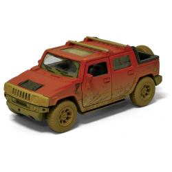 Модель машини Kinsmart 1:40 "HUMMER H2 SUT (Muddy)" інерція KT5097WY / Червона