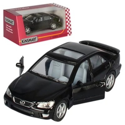 Металлическая машинка Kinsmart 1:36 Lexus IS 300 KT5046W инерционная, открывающиеся двери / Черный