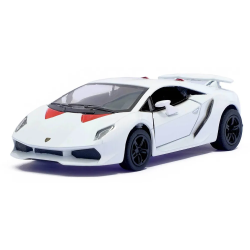 Машинка металева Kinsmart Lamborghini Sesto Elemento 1:38 (інерційна, білий) KT5359W