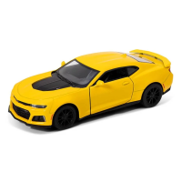 Металлическая машинка Kinsmart 1:38 2017 Chevrolet Camaro ZL1 KT5399W инерционная, открывающиеся двери / Желтый