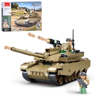 Конструктор Основний бойовий Танк OEF-M1XS серія Army 322 деталі, 2 мініфігурки, Sluban M38-B1256