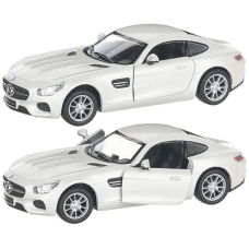 Металлическая модель машинки Kinsmart 1:36 Mercedes-AMG GT инерционная с открывающимися дверями KT5388W / Белый