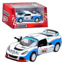 Машинка металева інерційна Kinsmart 1:32 2012 Lotus Exige R-GT (Лотус) KT5362W / Біло-блакитний