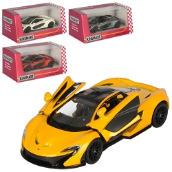 Машинка KT5393W "McLaren P1" метал, інер-я, 1:36, 12см, відкрив. двері, рез.колеса,4цвета,в кор-ке