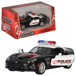 Машинка металева Kinsmart 1:36 2013 SRT Dodge Viper GTS інерційна, двері відчиняються / Поліція KT5363WP