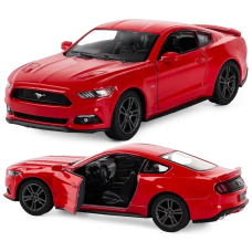 Масштабна модель Ford Mustang GT 2015 Kinsmart 1:38, інерційний механізм, KT5386W Червона