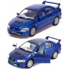 Машинка металева Kinsmart 1:36 "Mitsubishi Lancer Evolution VII" KT5052W інерційна, двері відчиняються / Синій