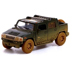 Модель машини Kinsmart 1:40 "HUMMER H2 SUT (Muddy)" інерція KT5097WY / Чорний