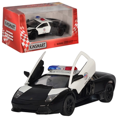 Металлическая машинка Kinsmart 1:36 Lamborghini Murcielago LP640 (Полиция) KT5317WP