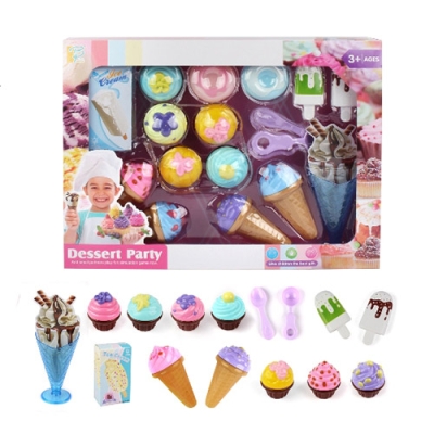 Игровой набор детских продуктов: Десерты с мороженым и пирожными BY333-4
